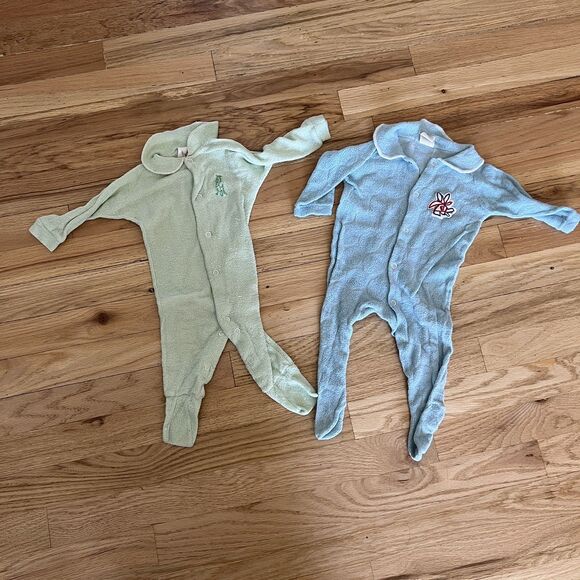 Vintage Baby Boy Clothes Lot of 11 0-6 Month pants one-piece shirt sweater vest - Picture 11 of 12